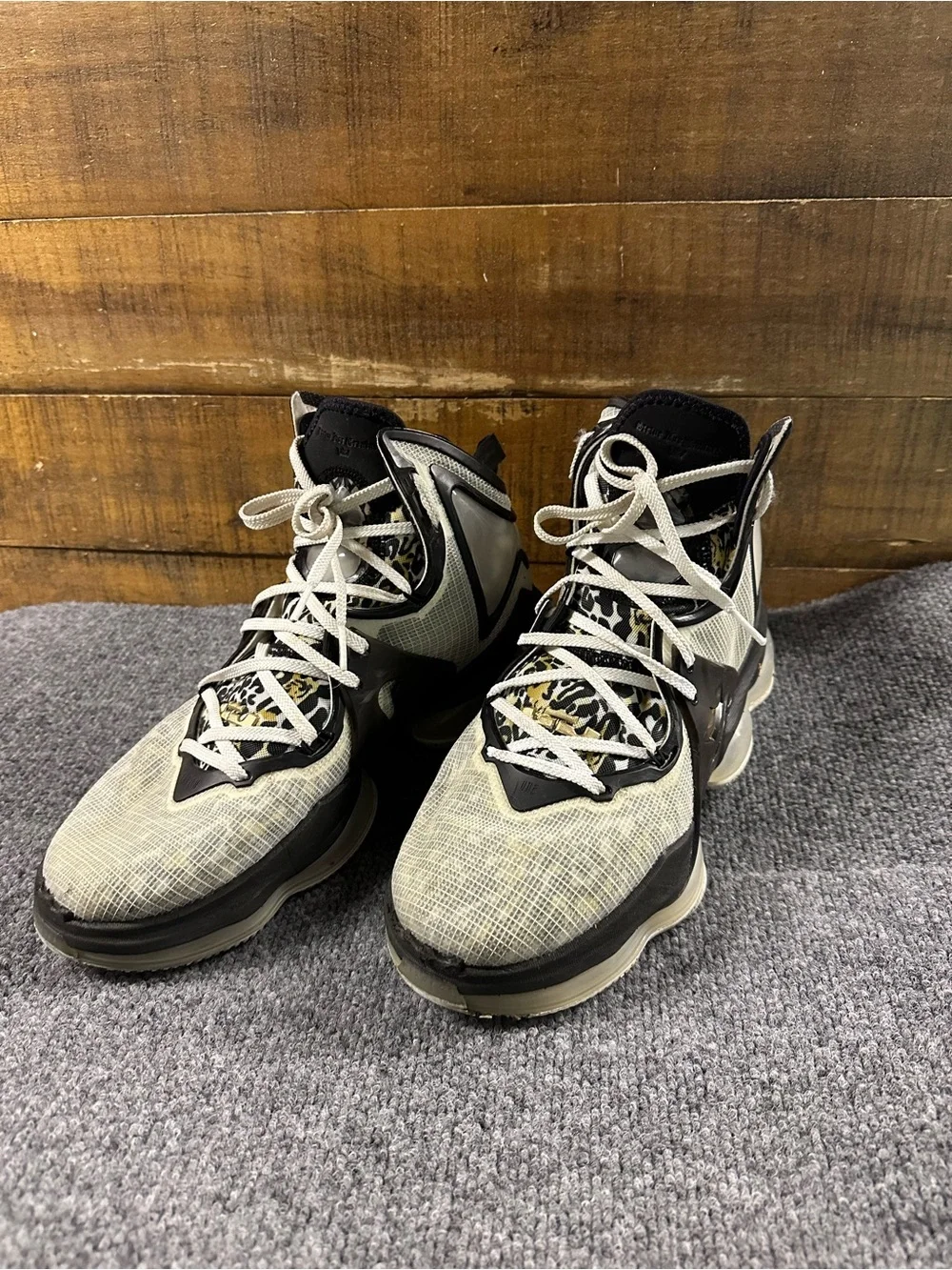 Nike High-Top Basketball Sneakers - Black & Cream
